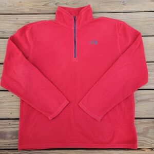 The North Face Mens Red Fleece Pullover Large